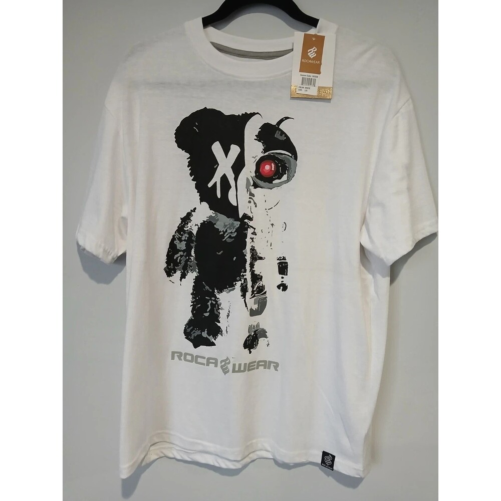 ROCA WEAR. Graphic T-Shirt. Half Bear Half Machine. Men Size Large. NWT.